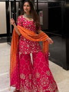 SR 1682 Georgette Top With Sharara Dupatta Bulk Orders In India